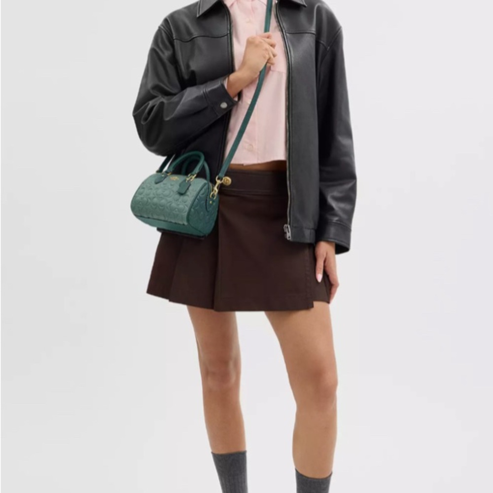 NWT Coach Mini Rowan Crossbody Bag In Blocked Signature Leather CY744 - Picture 4 of 10